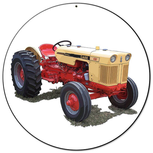Case Tractor Model 430 Metal Sign 14 x 14 Inches