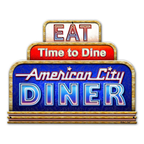 American City Diner Metal Sign 29 x 23 Inches