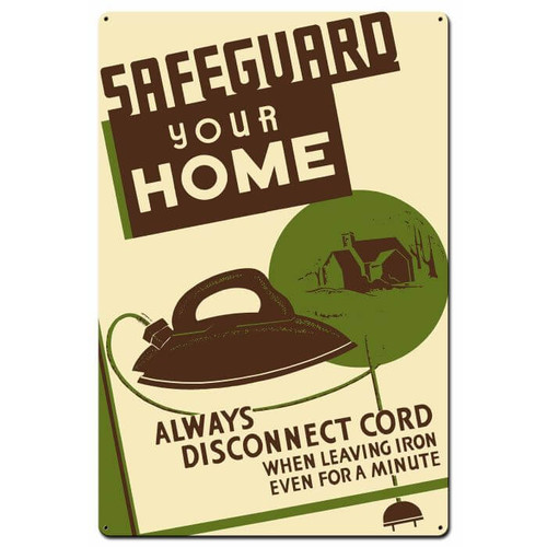 Safeguard Your Home Metal Sign 24 x 36 Inches