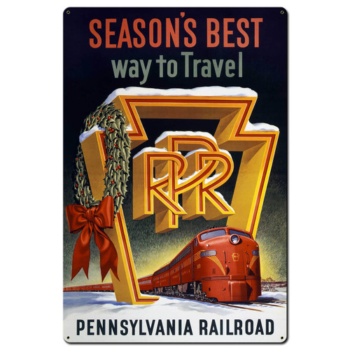 Seasons Best Way To Travel Metal Sign 24 x 36 Inches