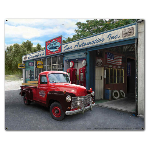 Chambo Truck Metal Sign 30 x 24 Inches