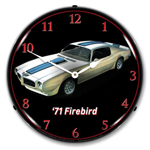 1971 Firebird TA LED Lighted Wall Clock 14 x 14 Inches