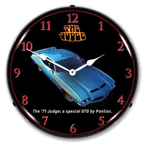 1971 GTO The Judge 2 LED Lighted Wall Clock 14 x 14 Inches
