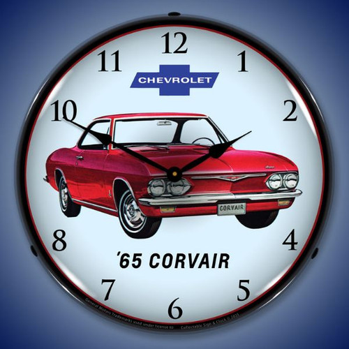 1965 Corvair LED Lighted Wall Clock 14 x 14 Inches