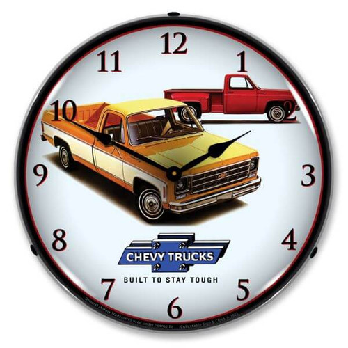 1977 Chevrolet Truck LED Lighted Wall Clock 14 x 14 Inches