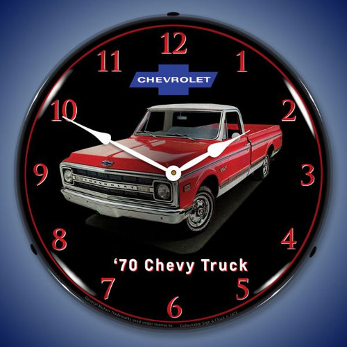 1970 Chevrolet Truck LED Lighted Wall Clock 14 x 14 Inches