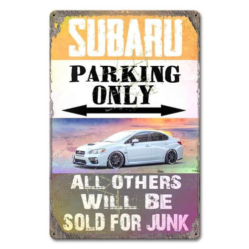 Subaru Parking Only Metal Sign 12 x 18 Inches