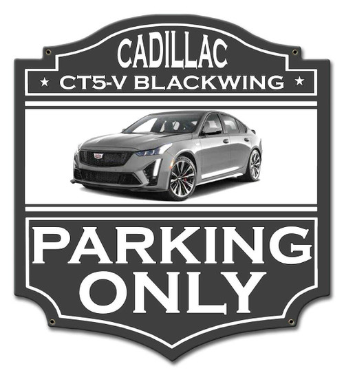 Cadillac CT5-V Blackwing Parking Metal Sign 14 x 15 Inches