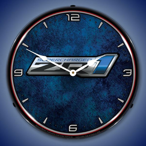 Corvette ZR1 LED Lighted Wall Clock 14 x 14 Inches 