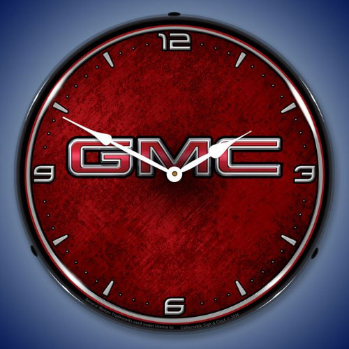 GMC LED Lighted Wall Clock 14 x 14 Inches