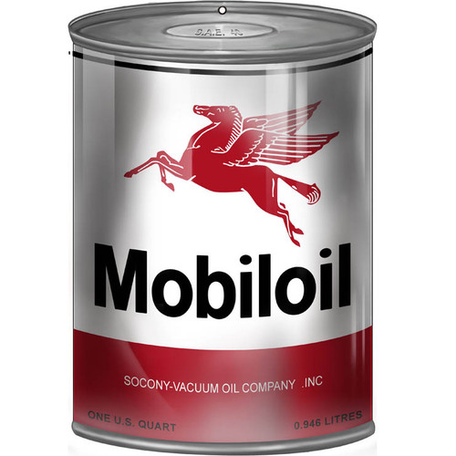 Socony Mobiloil Can Reproduction Gas Station Metal Sign 12 x 18 Inches