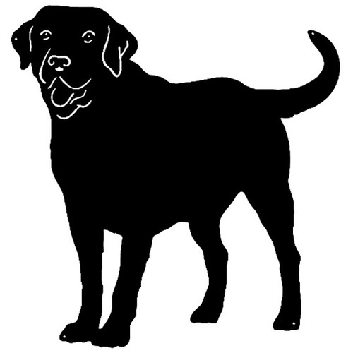 Labrador Retriever Dog Cut-Out Silhouette Metal Sign 23 x 22 Inches