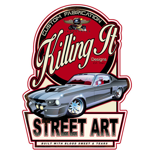 Killing It Street Art Cut Out Metal Sign 15 x 20 Inches
