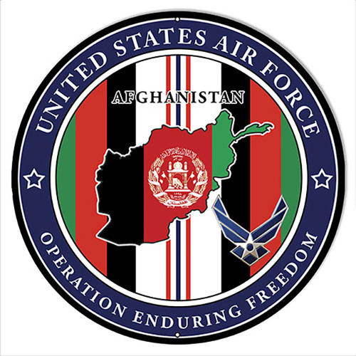 U.S. Air Force Military Round Metal Sign 18 x 18 Inches