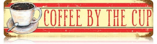 Retro Coffee Metal Sign 20 x 5 Inches