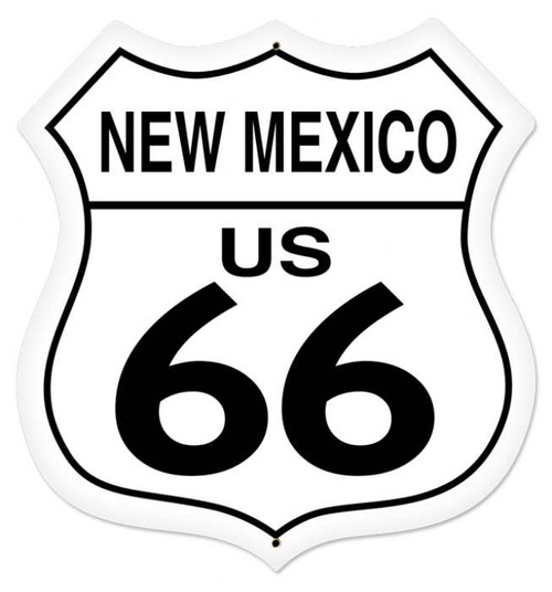Retro New Mexico Route 66 Shield Metal Sign 28 x 28 Inches
