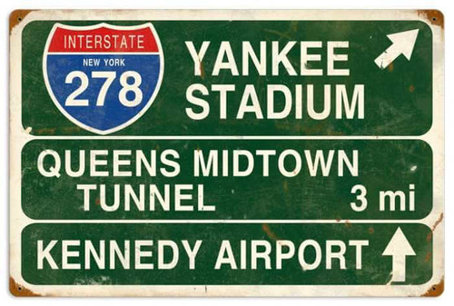 Yankee Stadium Metal Sign 22 x 16 Inches
