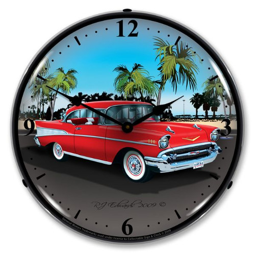 1957 Chevy Lighted Wall Clock