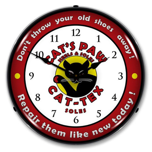 Cats Paw Lighted Wall Clock