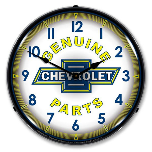 Chevy Parts Vintage Lighted Wall Clock