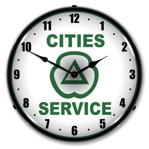 Cities Services Lighted Wall Clock