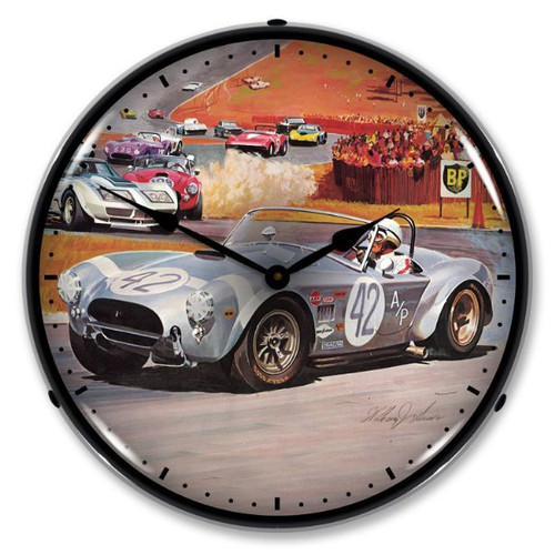 Cobra Race Lighted Wall Clock