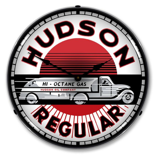 Hudson Gas Lighted Wall Clock