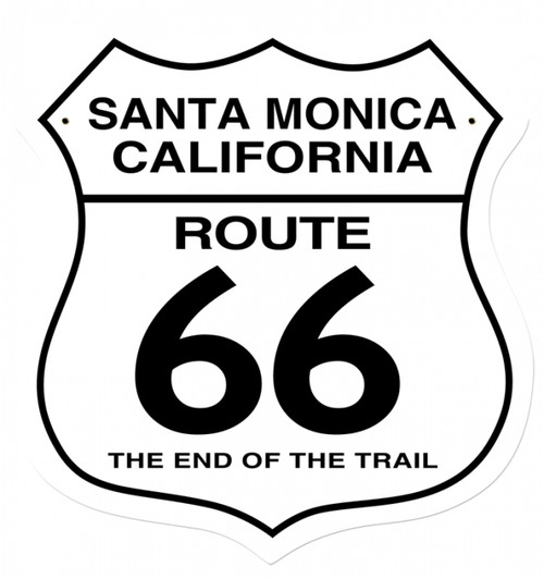 Retro Santa Monica Metal Sign 28 x 28 Inches