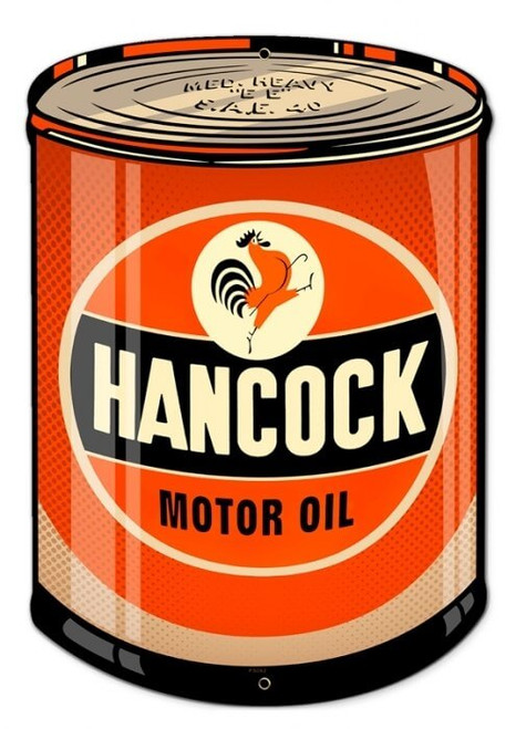 Retro Hancock Oil Metal Sign 14 x 20 Inches