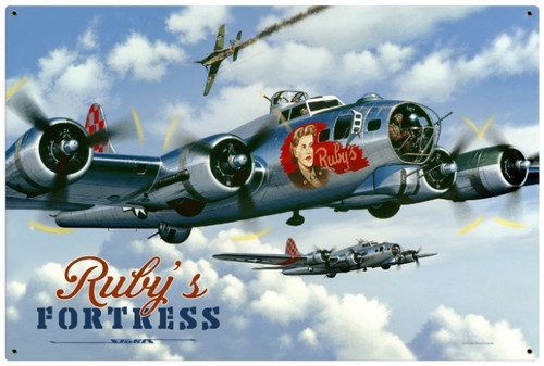 Retro Rubys Fortress Metal Sign 36 x 24 Inches