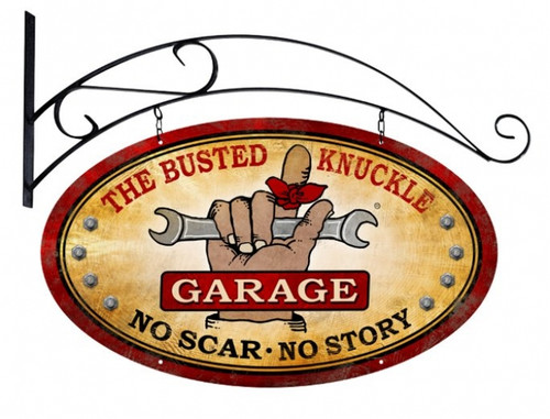 Vintage  Busted Knuckle Garage Metal Sign 4