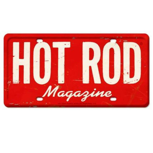 Vintage HOT ROD Magazine License Plate  12 x 6 Inches