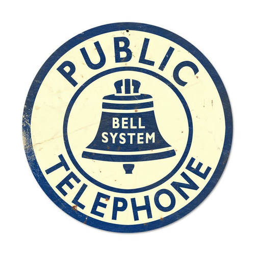 Vintage Bell Telephone Metal Sign 14 x 14 Inches Inches