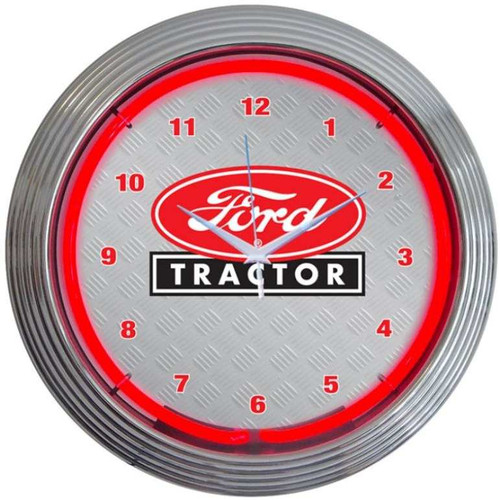 Retro Ford Tractor Neon Clock 15 X 15 Inches