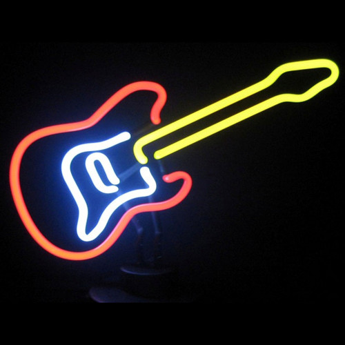 Retro Electric Guitar Neon Sculpture  13 W  X 10 H X 6 D Retro Electric Guitar Neon Sculpture  13 W  X 10 H X 6 D