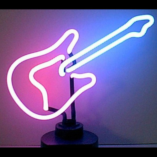 Retro Guitar Neon Sculpture  16 W  X 12 H X 6 D Retro Guitar Neon Sculpture  16 W  X 12 H X 6 D