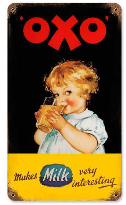 Retro OXO Vintage Metal Sign   8 x 14 Inches