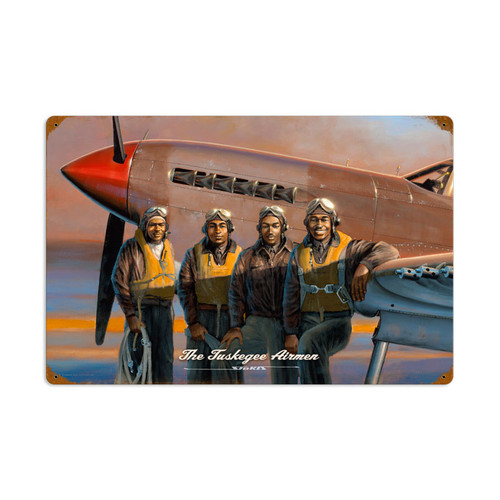 Retro Tuskegee Airmen Vintage Metal Sign 24 x 16 Inches