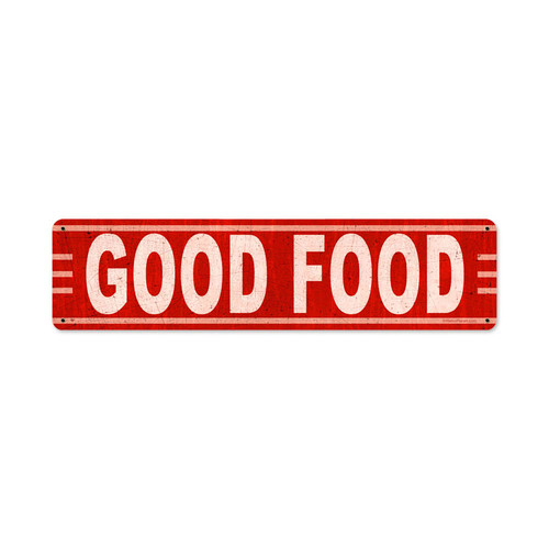 Good Food Metal Sign 20 x 5 Inches