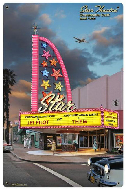 Star Theatre Metal Sign 24 x 36 Inches