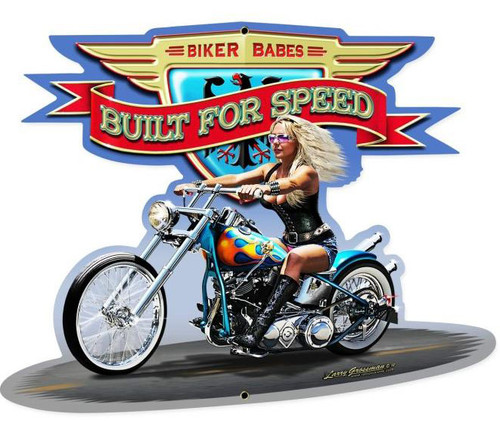 Built For Speed Custom Metal Shape Sign 28 x 21 Inches