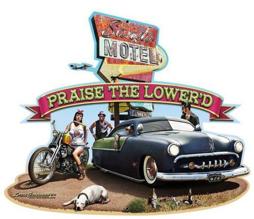 Praise The Lowered Custom Metal Shape Sign 28 x 24 Inches
