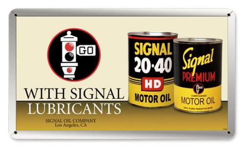 Retro Signal Oil Can Metal Sign  14 x 8 Inches
