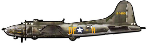 B17 Flying Fortress Custom Shape  Metal Sign 42 x 13 Inches