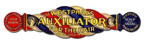 Auxiliator For The hair Vintage Metal Sign 28  x 7 Inches