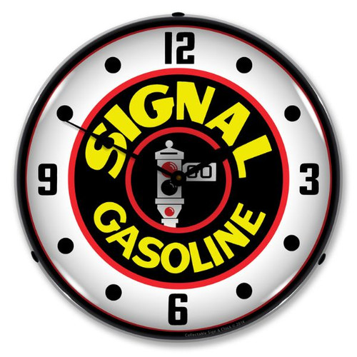 Signal Gas Lighted Wall Clock 14 x 14 Inches