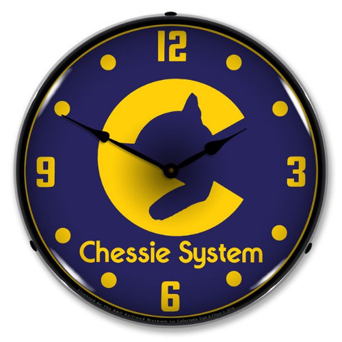 Chessie System Railroad Lighted Wall Clock 14 x 14 Inches