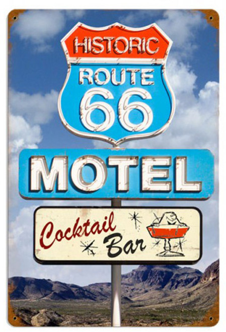 Route 66 Cocktail Sign 18 x 12 Inches