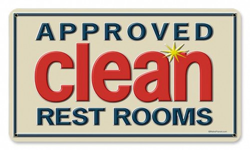 Vintage Approved Clean Metal Sign 8 x 14 Inches