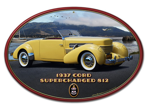 1937 Cord 812 Metal Sign 18 x 12 Inches